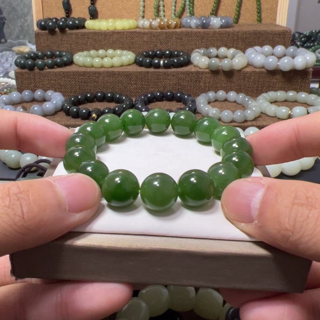 @***K和田玉（糖玉）未镶嵌手链