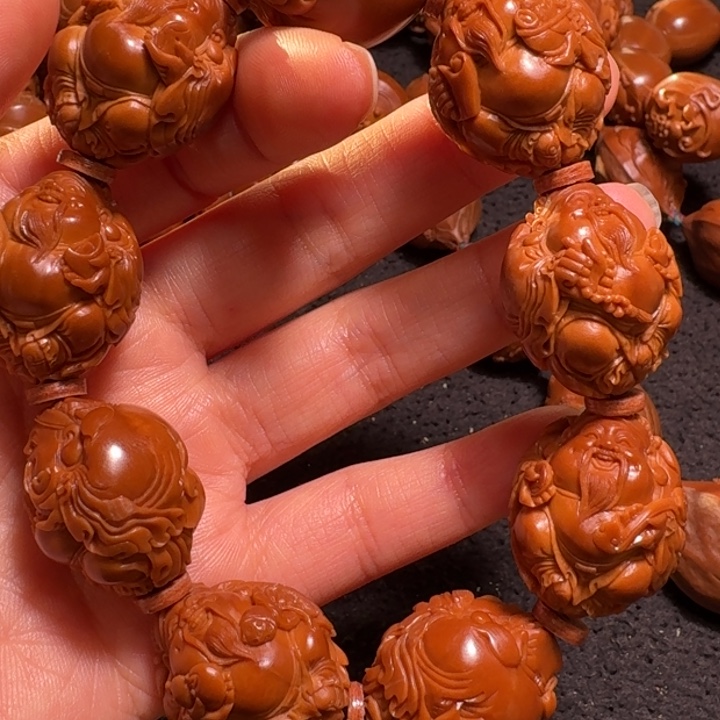 橄榄核手串/手链张*东橄榄核雕