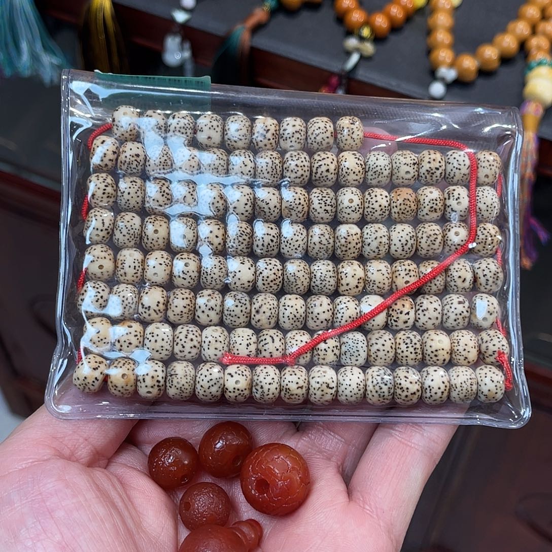 小***熊星月菩提手串纯天然海南星月菩提108