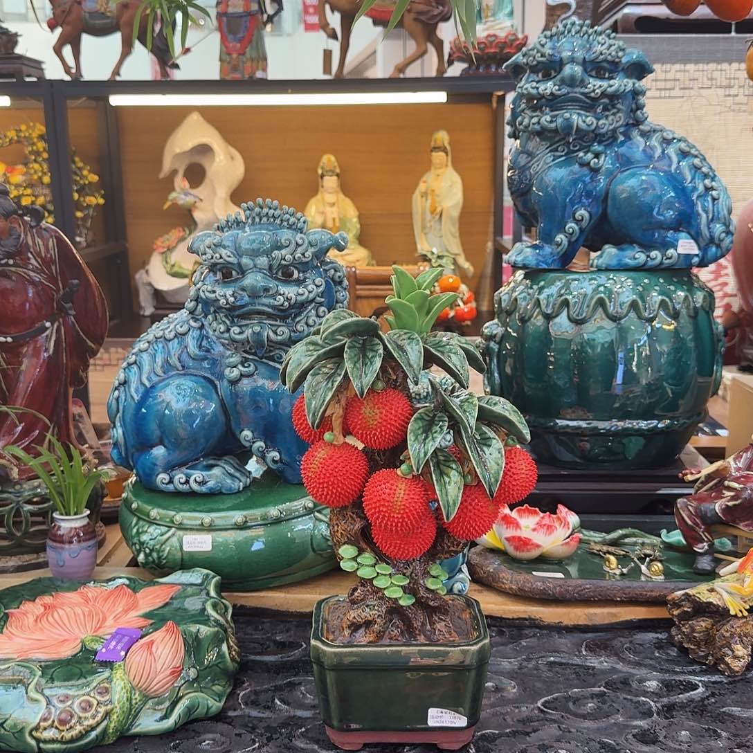 大***滨陶瓷39高度荔枝盆精品