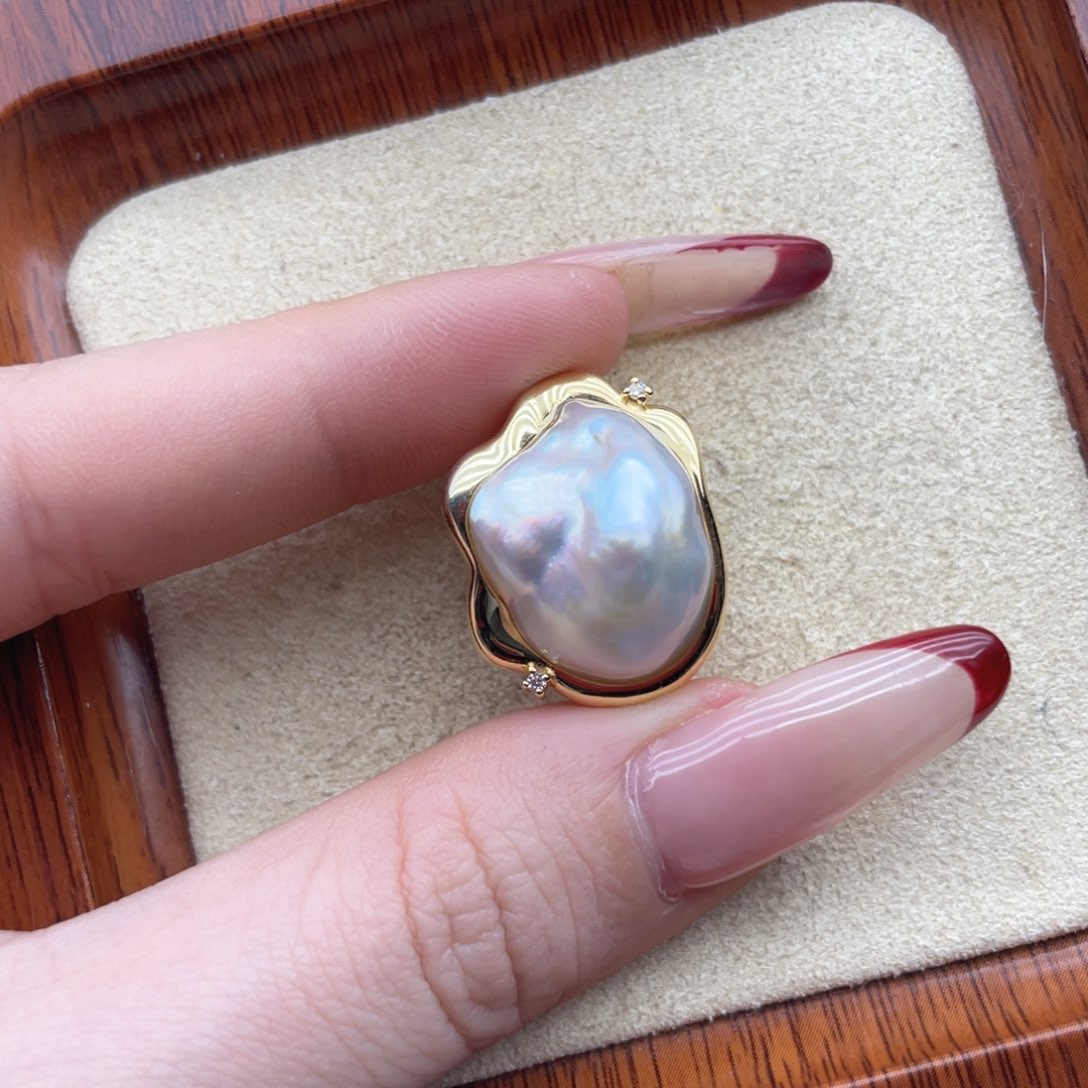 海水珍珠颈饰银S925镶嵌A145