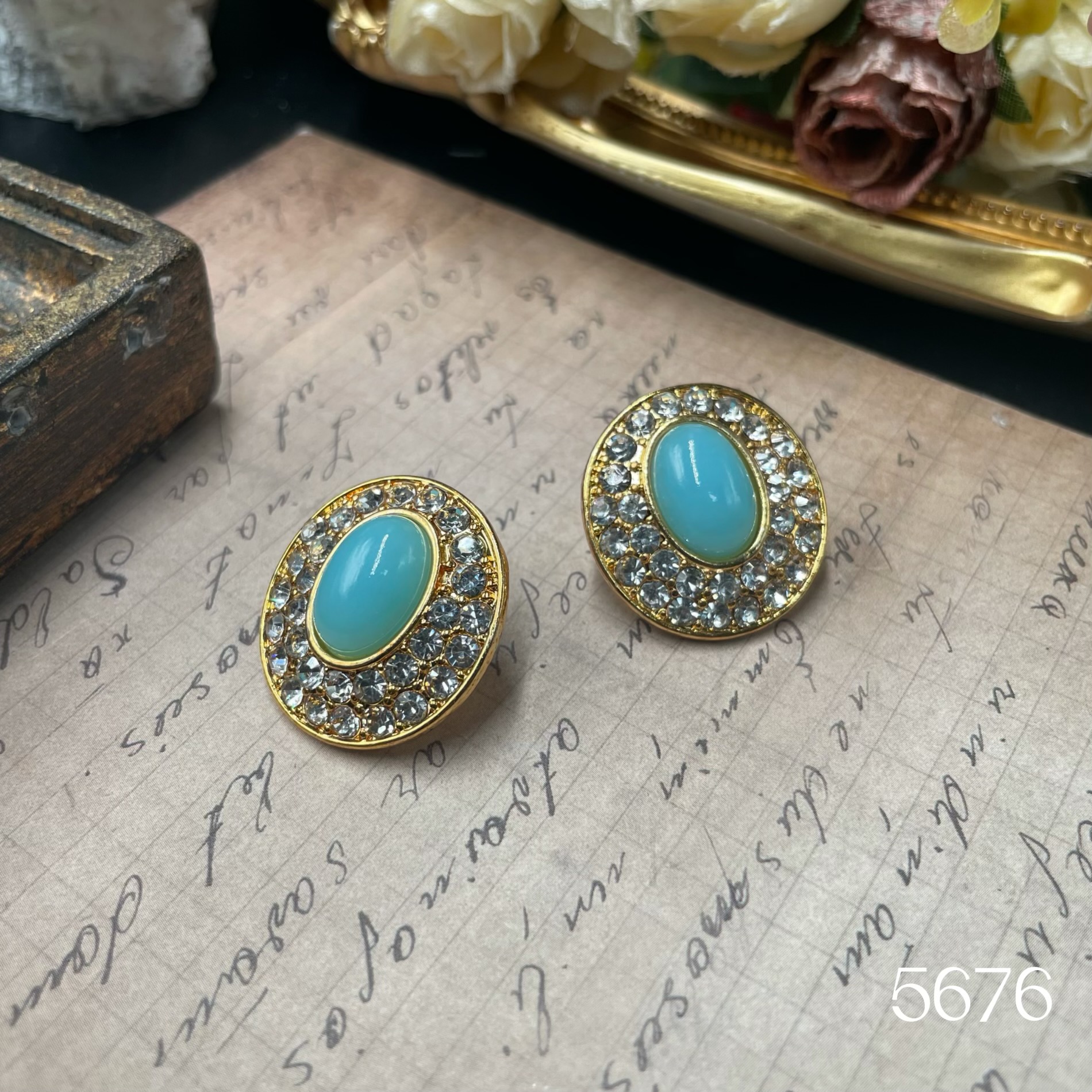 铜合金耳饰 时尚经典百搭气质耳饰~5676