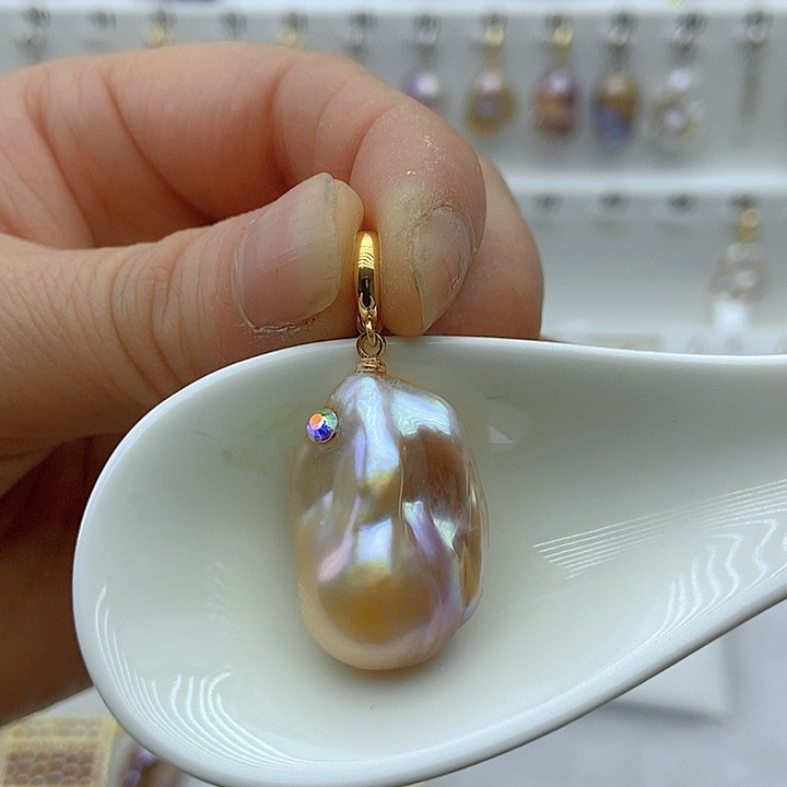 淡水珍珠颈饰银S925镶嵌