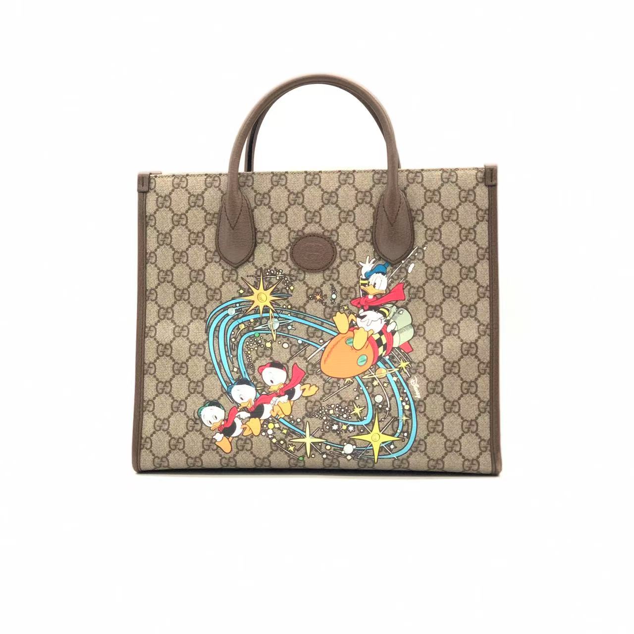 99新 GUCCI/古驰 老花新款托特包/唐老鸭限定