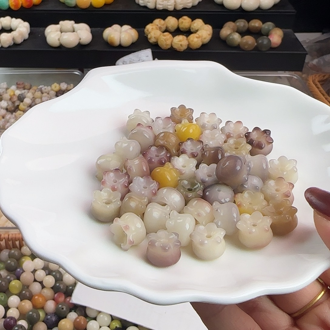 菩提根/象牙果手串卡12多肉葡萄铃兰花100颗