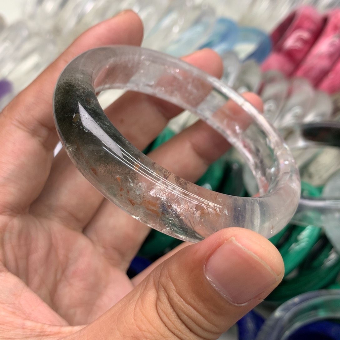 山****水晶手镯未镶嵌绿幽灵