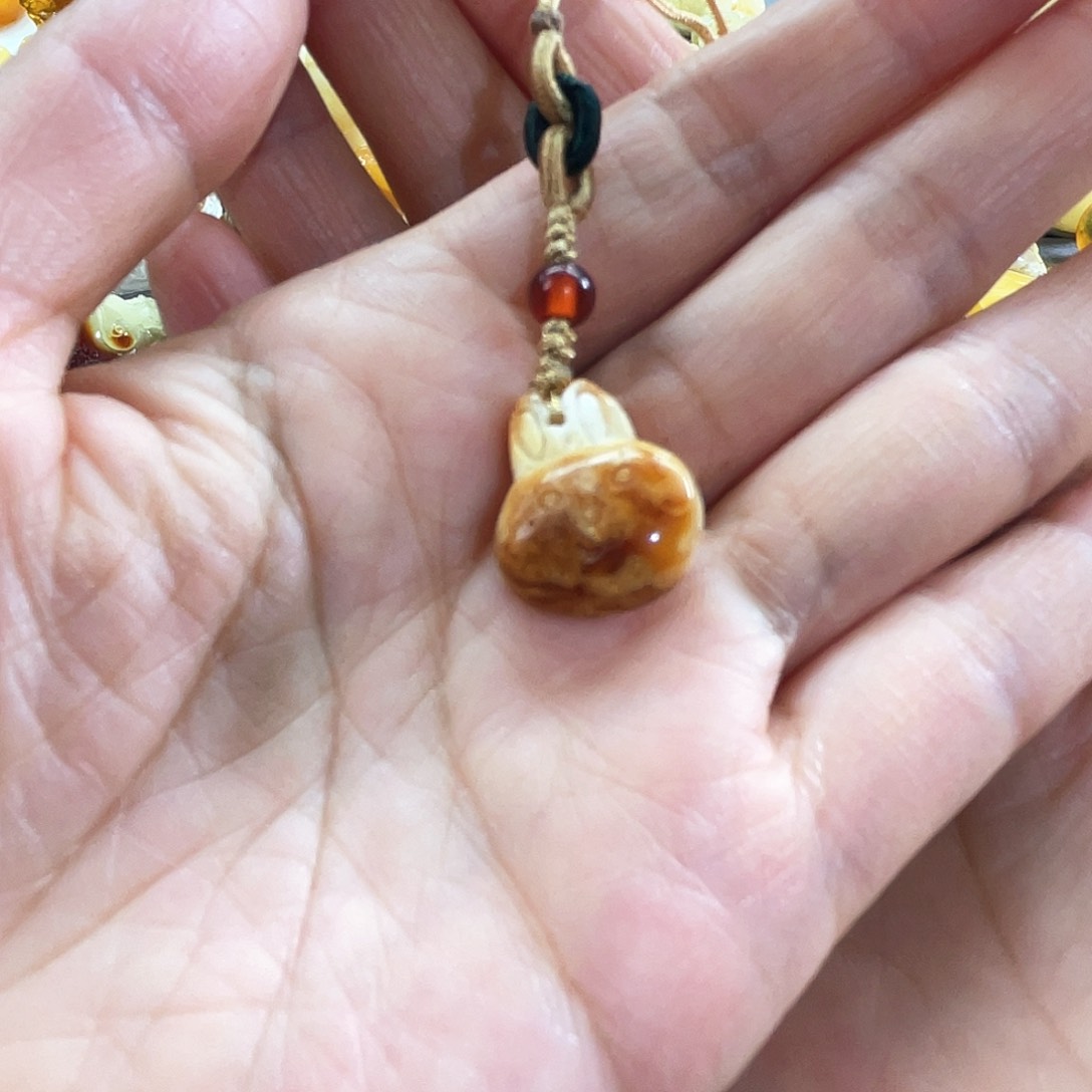 琥珀颈饰未镶嵌蜜蜡手机挂