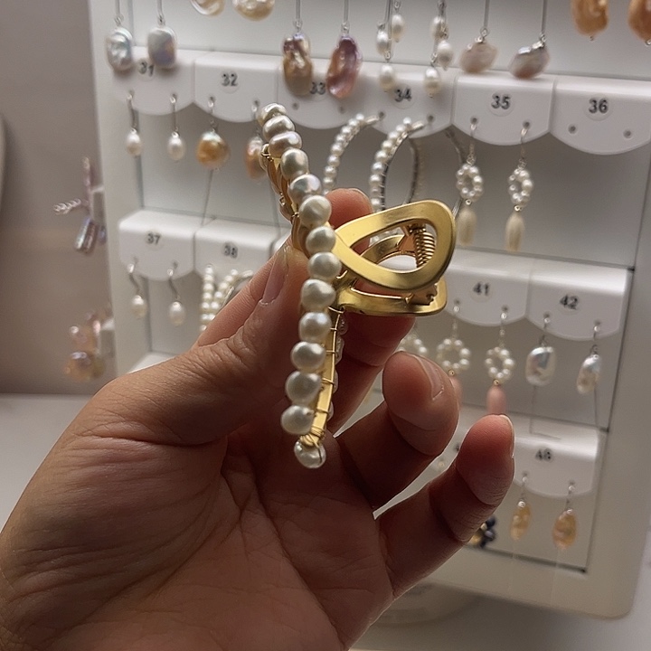 发卡淡水珍珠未镶嵌