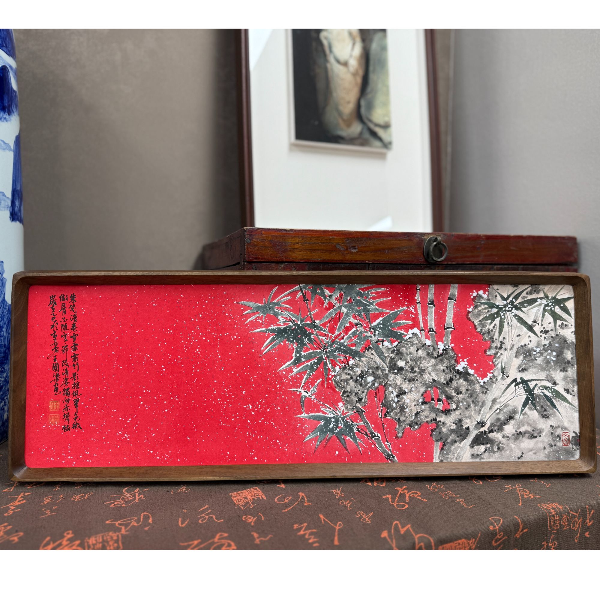 《凌风傲骨》22×62花鸟装饰画