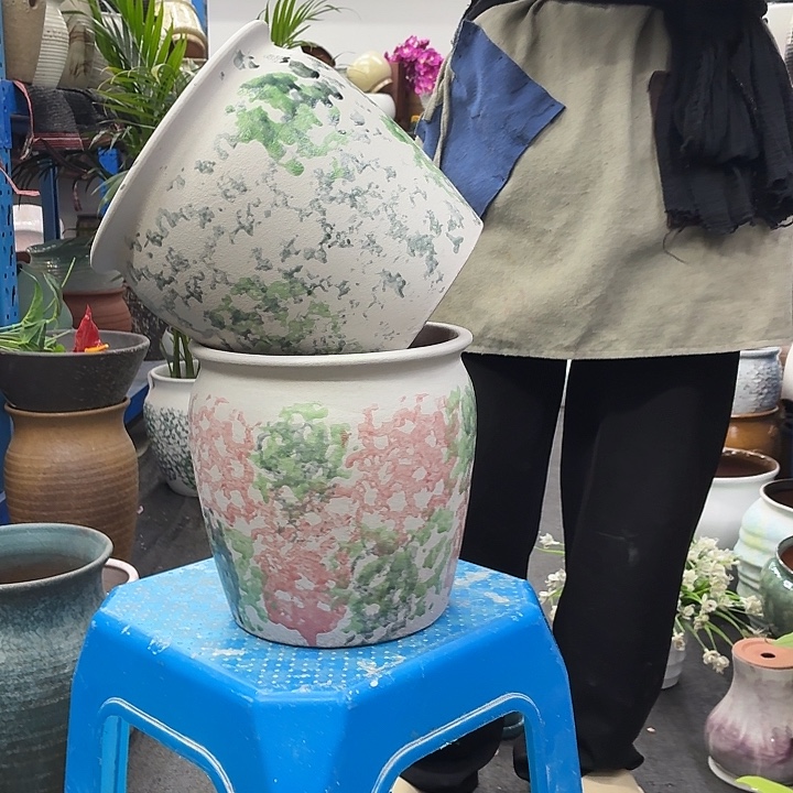 20×21-粗陶花盆有孔-买买买