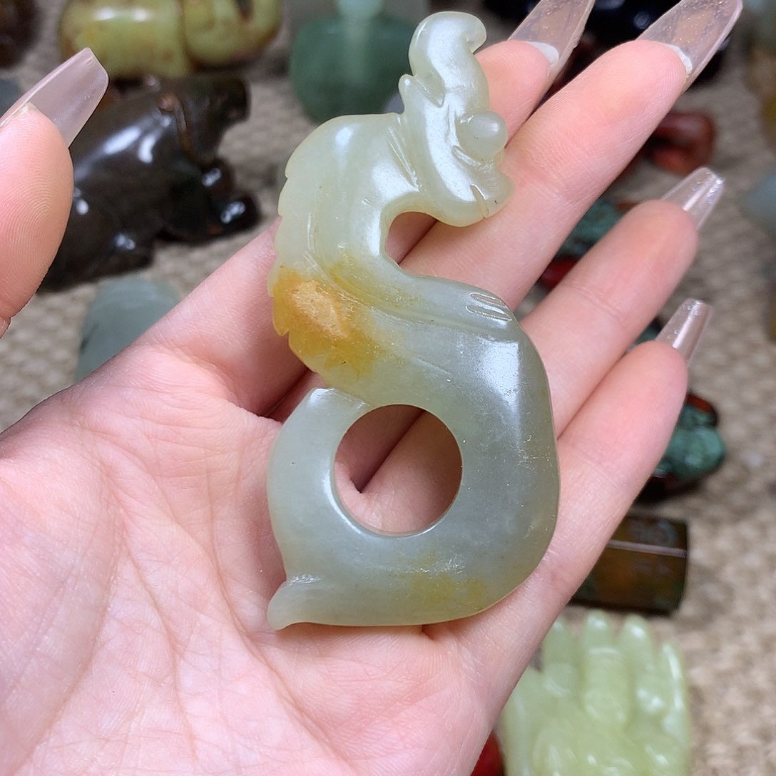 白玉菩提吊坠挂件