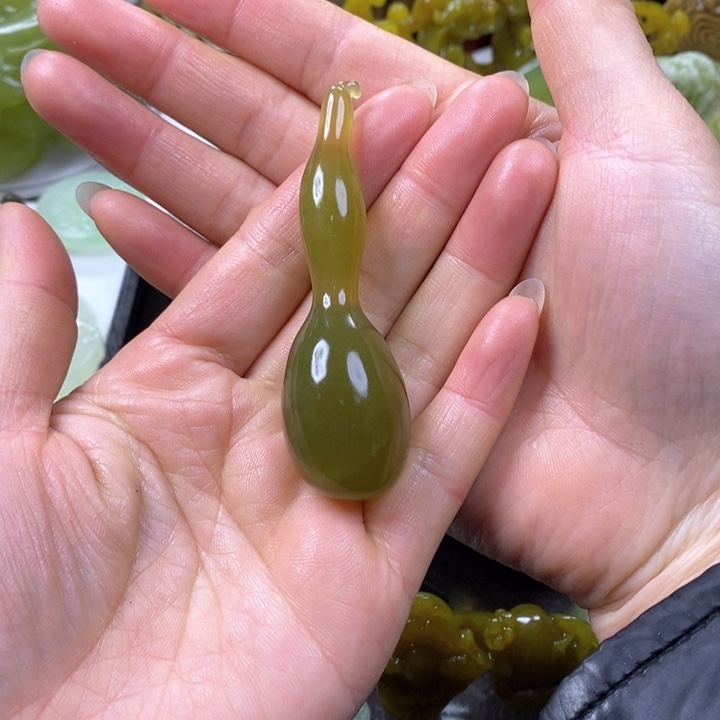 蛇纹石玉手把未镶嵌༼*