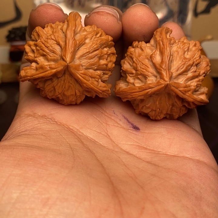 凉***心吊坠文玩核桃38全品无修正奔盘山