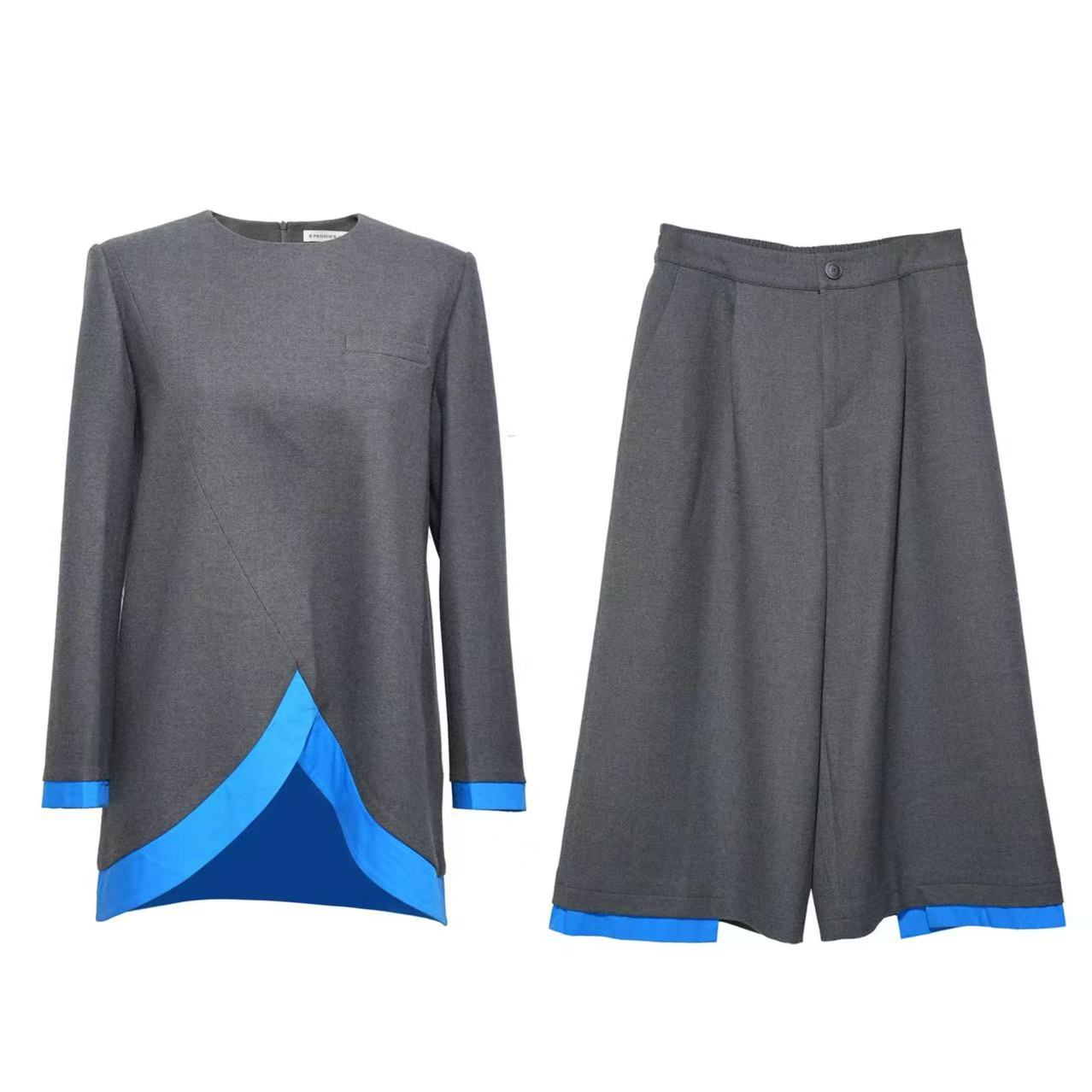 5 PENNIES YD设计师款秋冬季上衣+裤子两件套时尚套装5W1025041L