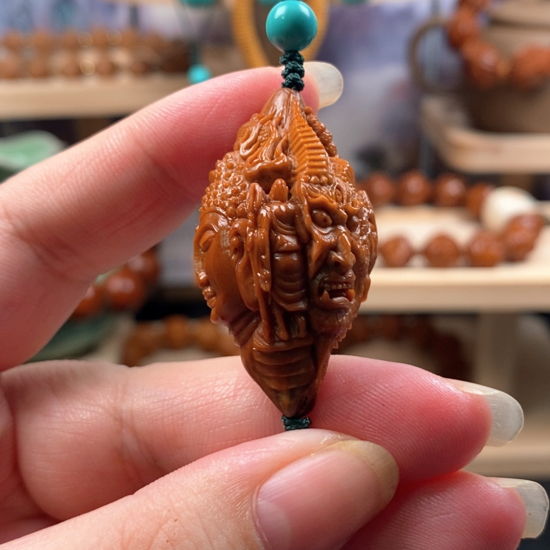 吊坠橄榄核佛魔一念之间单籽