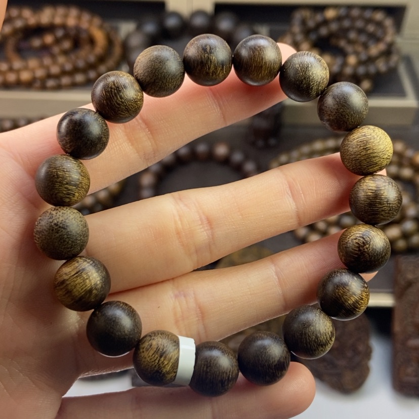 【闪购商品】沉香手串万*.越南芽庄白奇楠留疤玉化