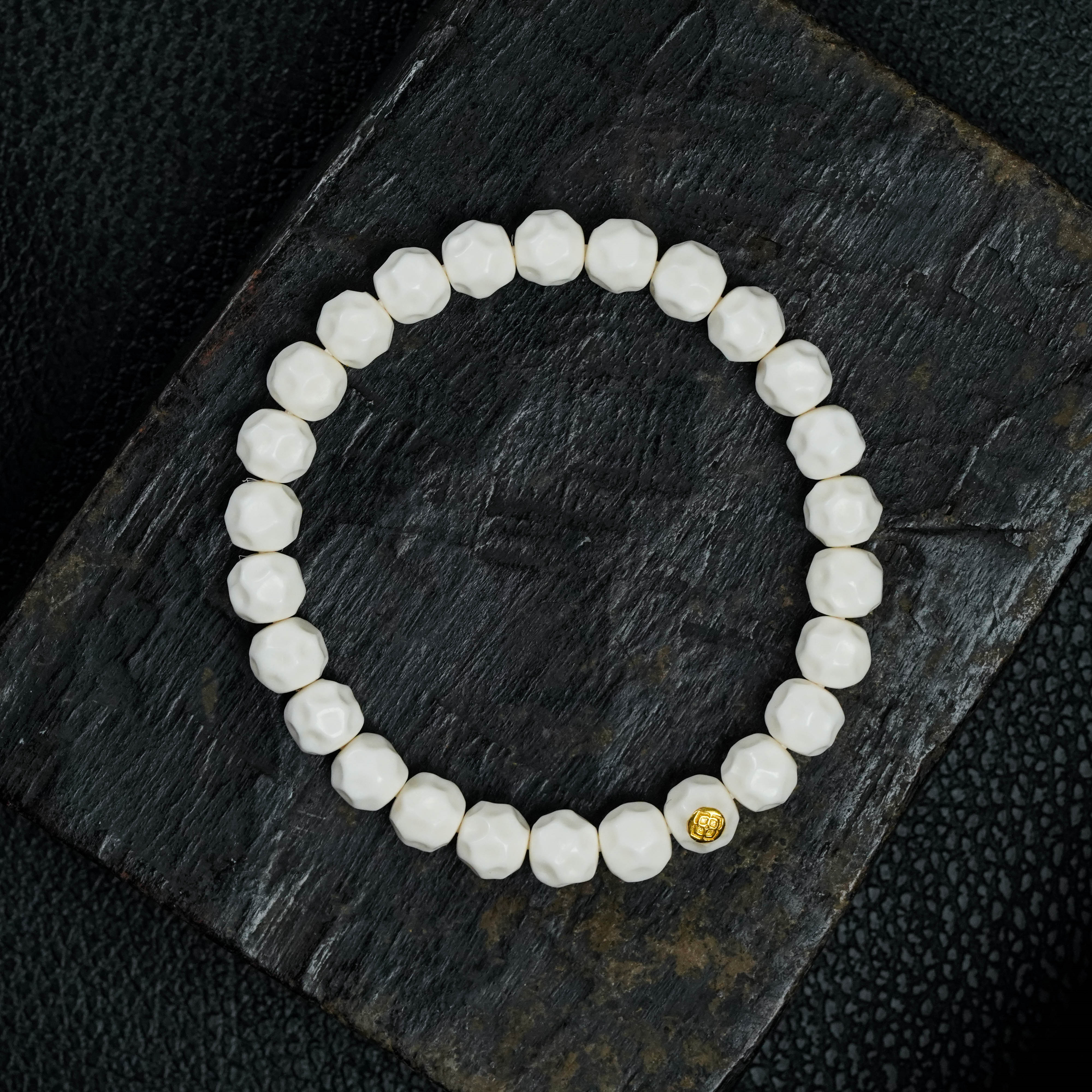 【启承严选】启承 老型驼骨白料无相手串  单金标款 8mm TG010