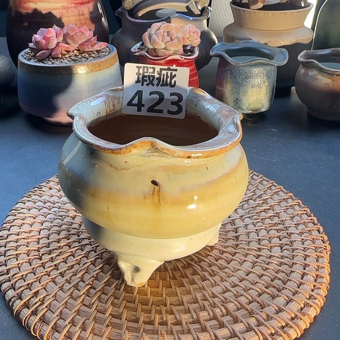 瓷片景德镇手工花盆