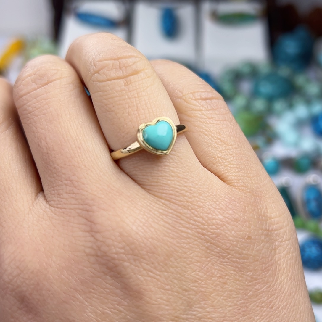 绿松石珠宝奇石银S925镶嵌