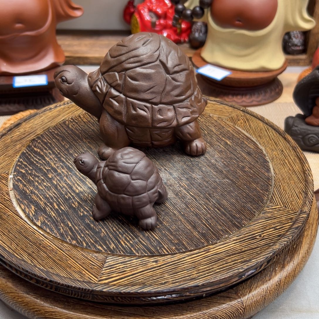 小***姐紫砂茶宠紫泥乌龟送小号