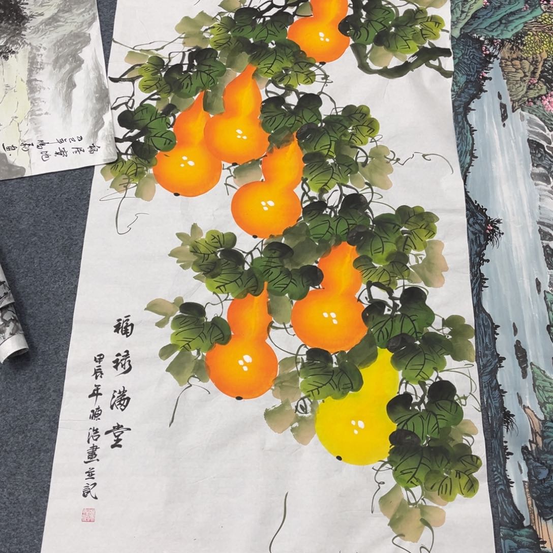 国画宣纸手绘，手工作品