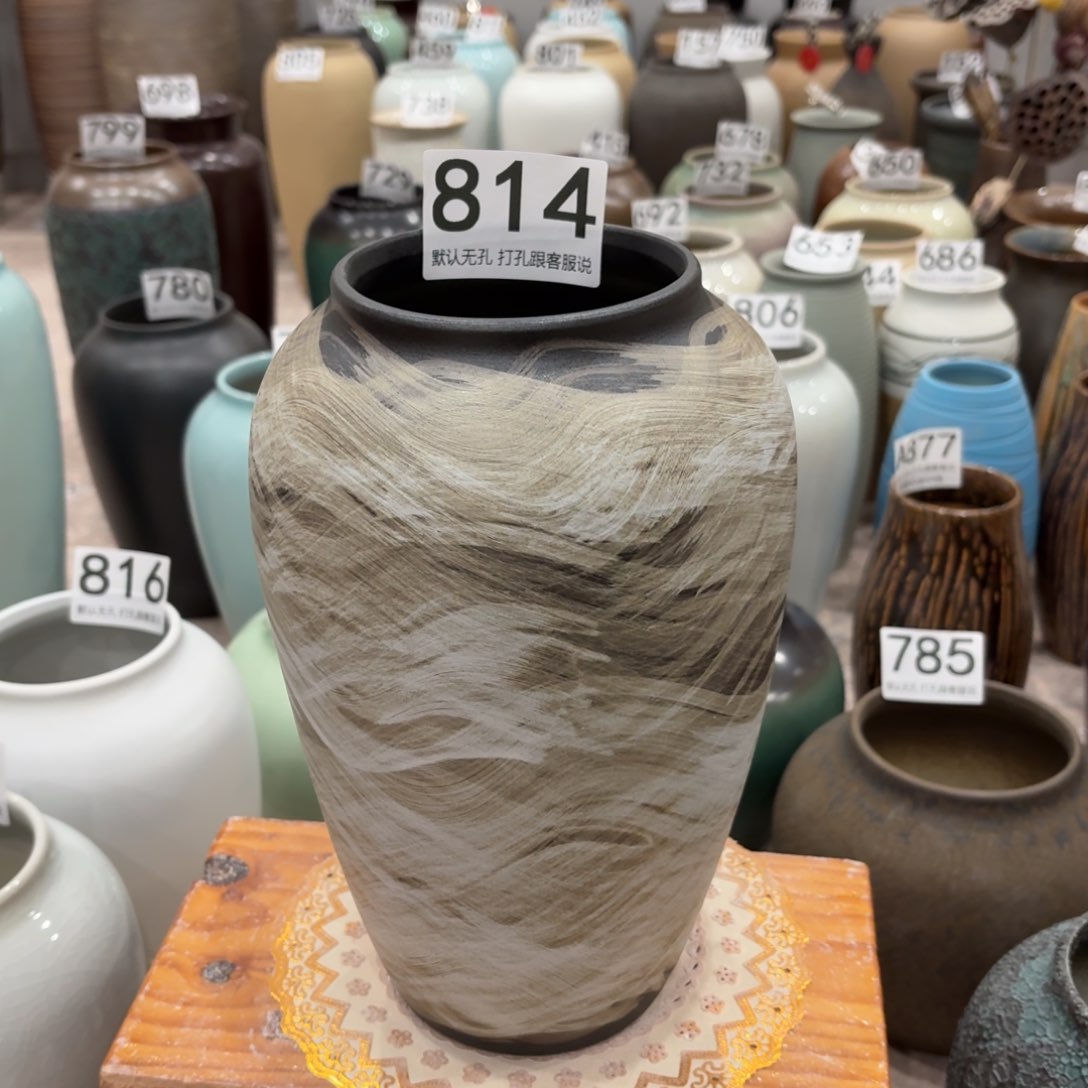 摆件814 景德镇陶瓷花瓶高27口9.5