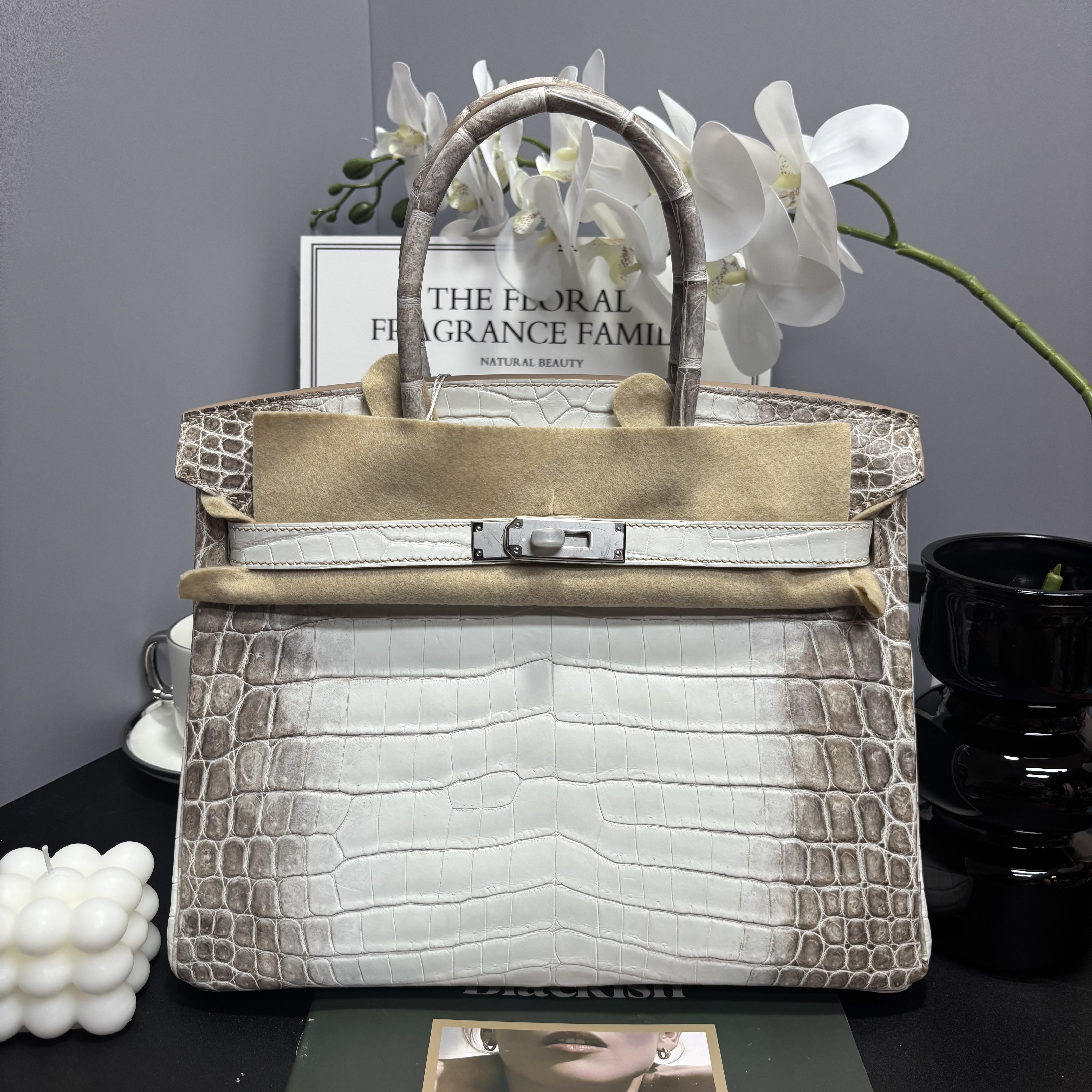 蛇年礼盒高定轻奢BK35CM三张鳄鱼皮喜马拉雅气质单肩斜挎手提包