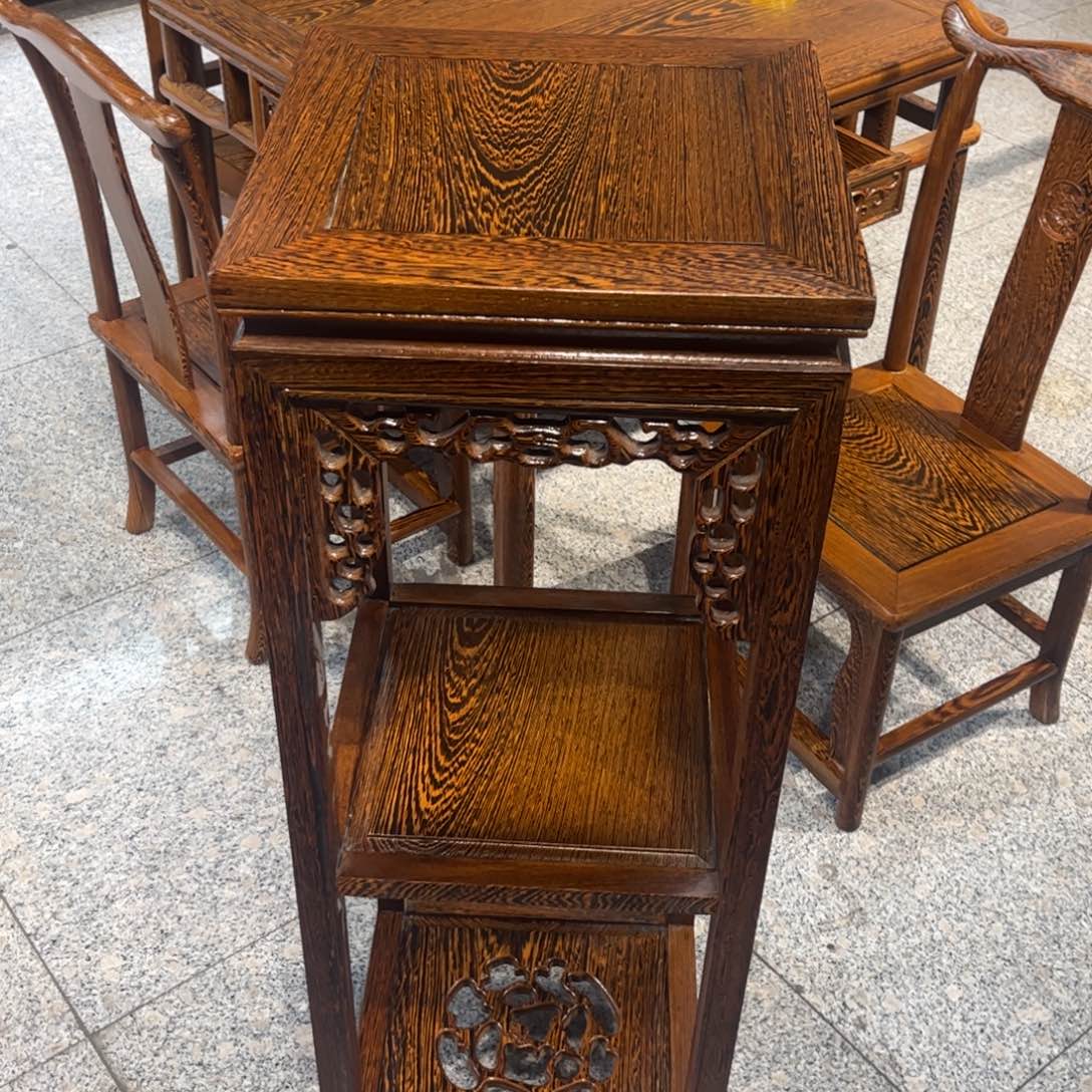 鸡翅木类成套家具1米