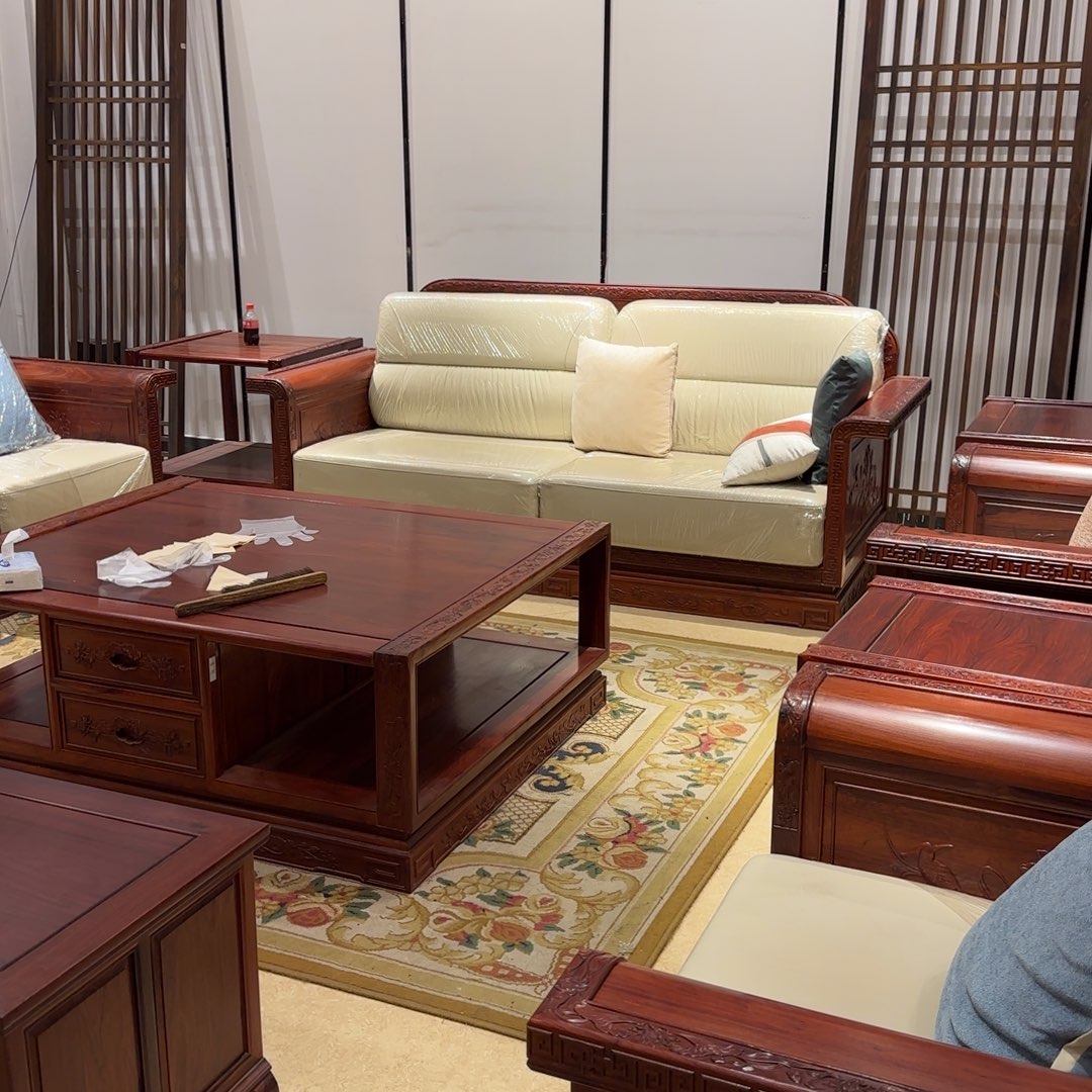 张***子红酸枝木类柜类家具10件套沙发