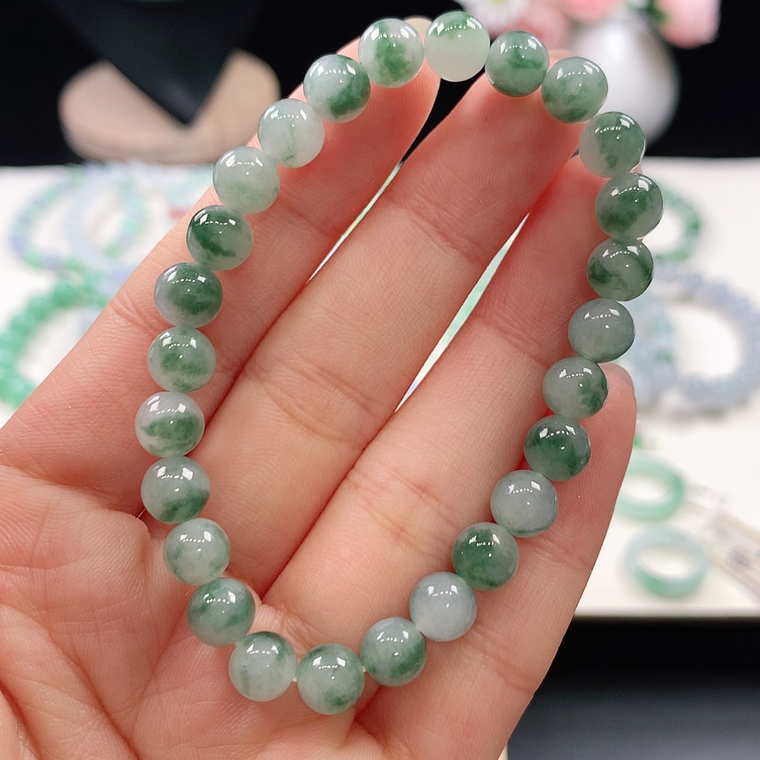 翡翠未镶嵌手链7mm