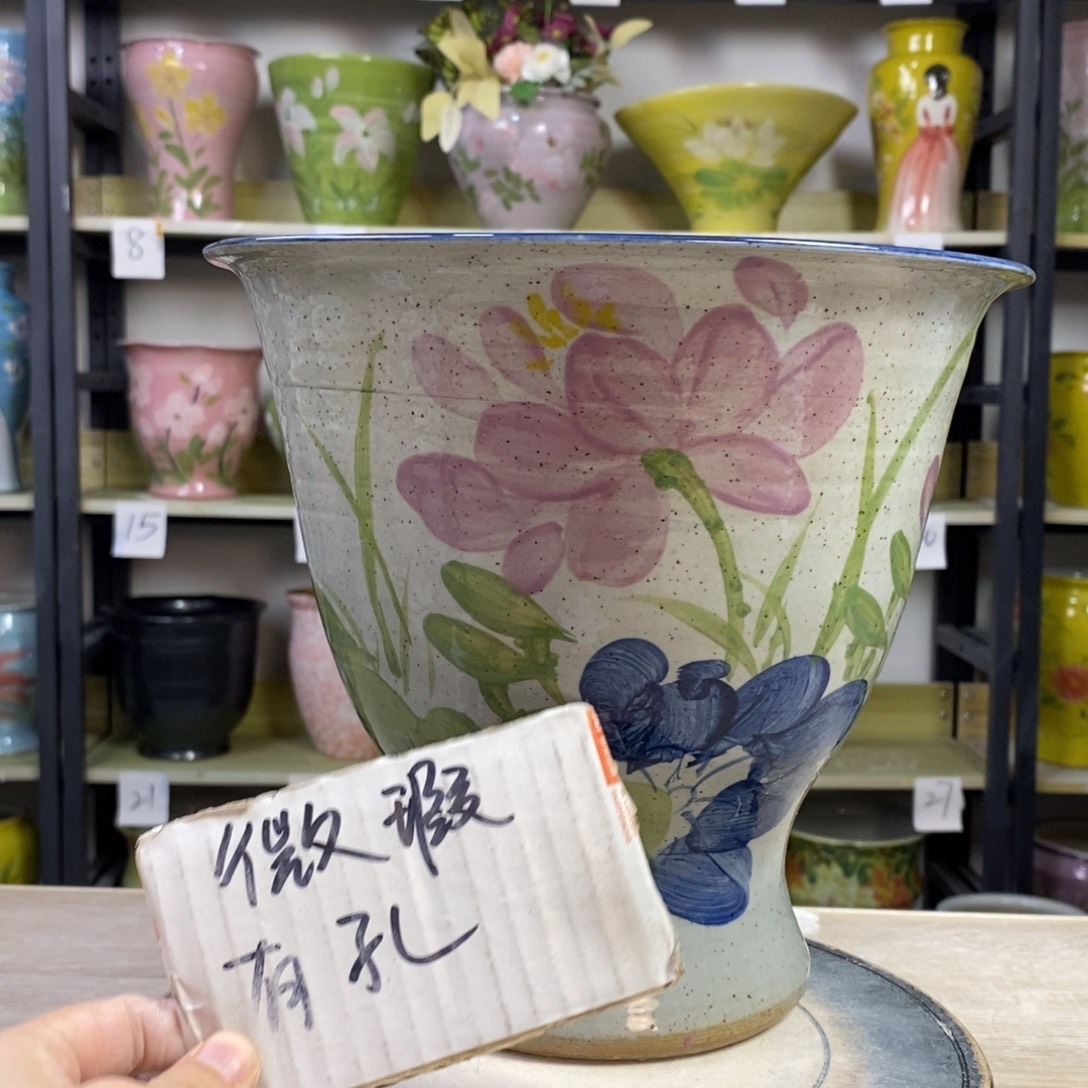 景德镇手工手绘陶瓷花盆