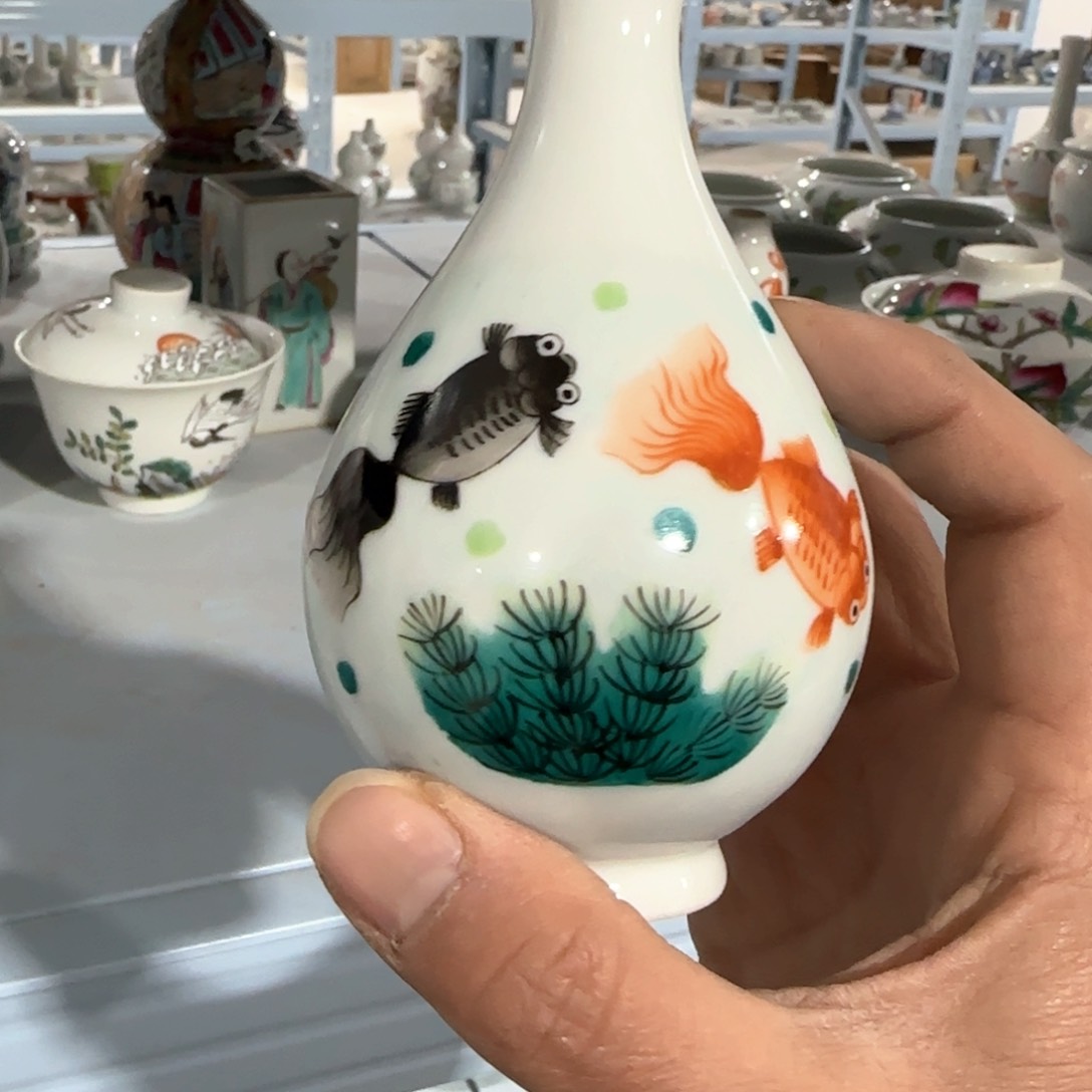 瓷片摆件手绘瓷器全部处理