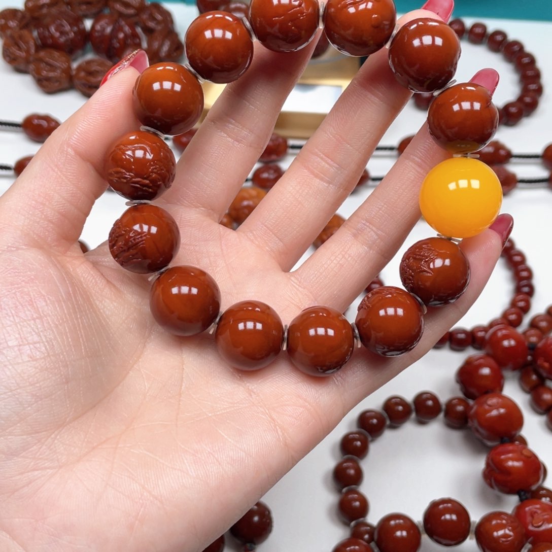 橄榄核手串蓄*山水