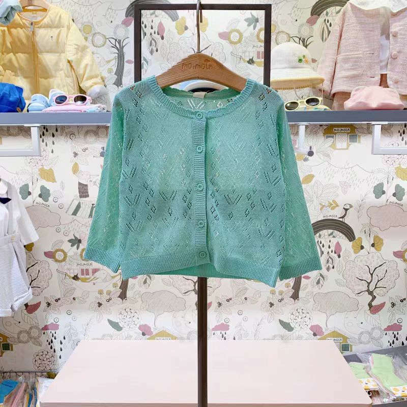 云朵 两色镂空针织开衫