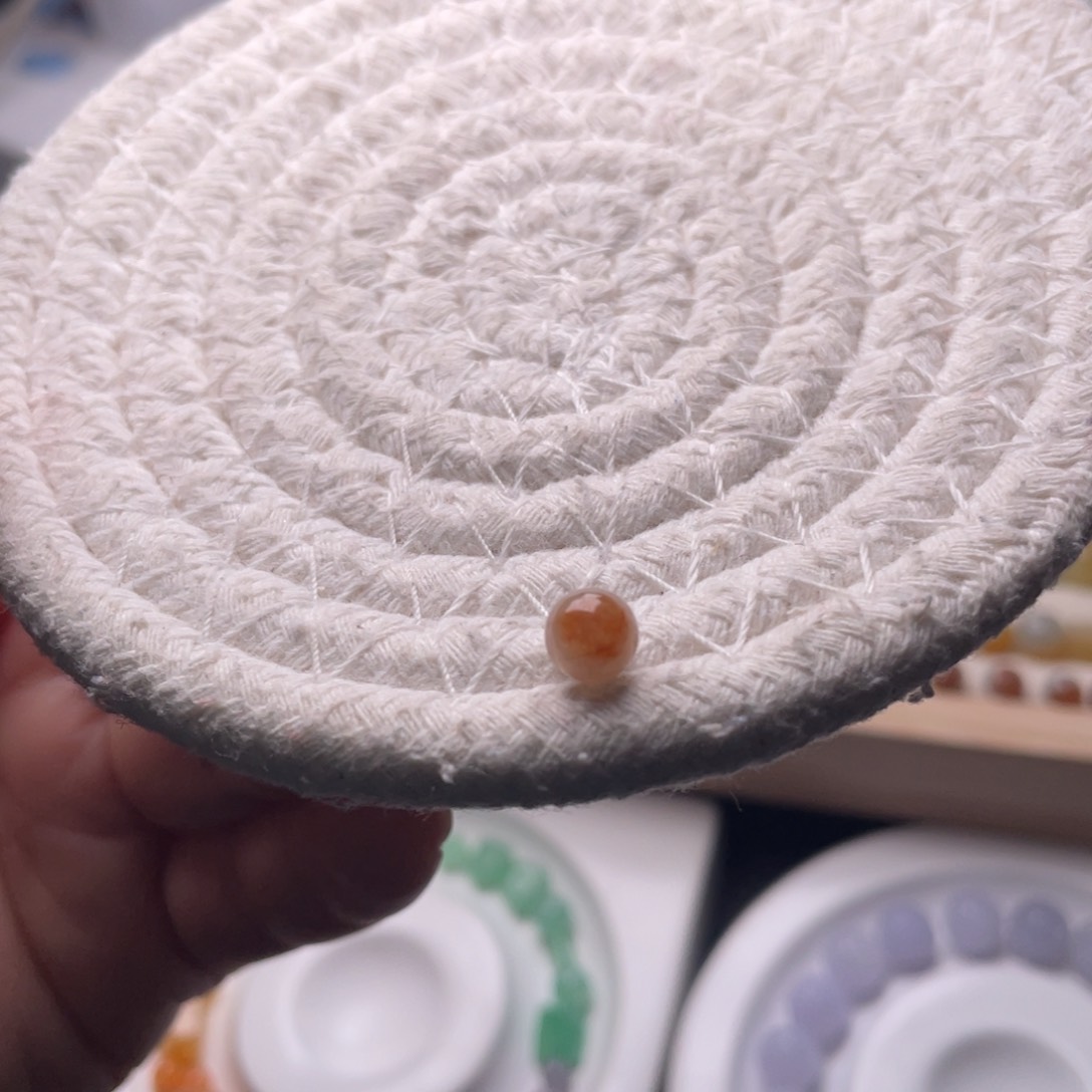 未镶嵌手链翡翠卡6.1红特是珠