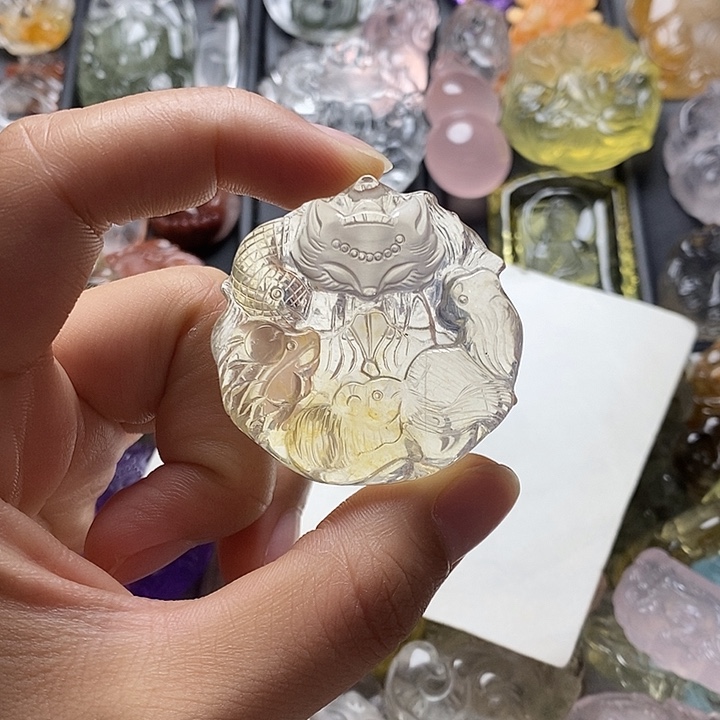 未镶嵌颈饰水晶水晶吊坠