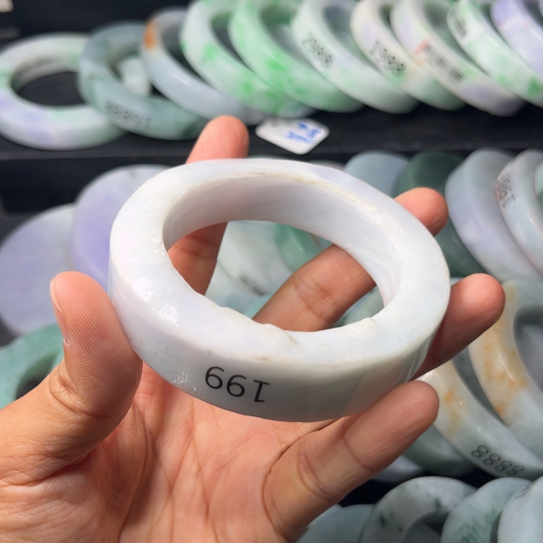 未镶嵌翡翠手镯未镶嵌定制翡翠