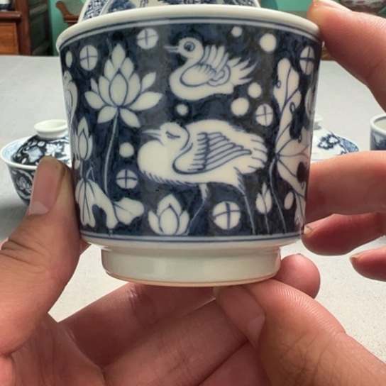 明续幽蓝一路连科直口杯