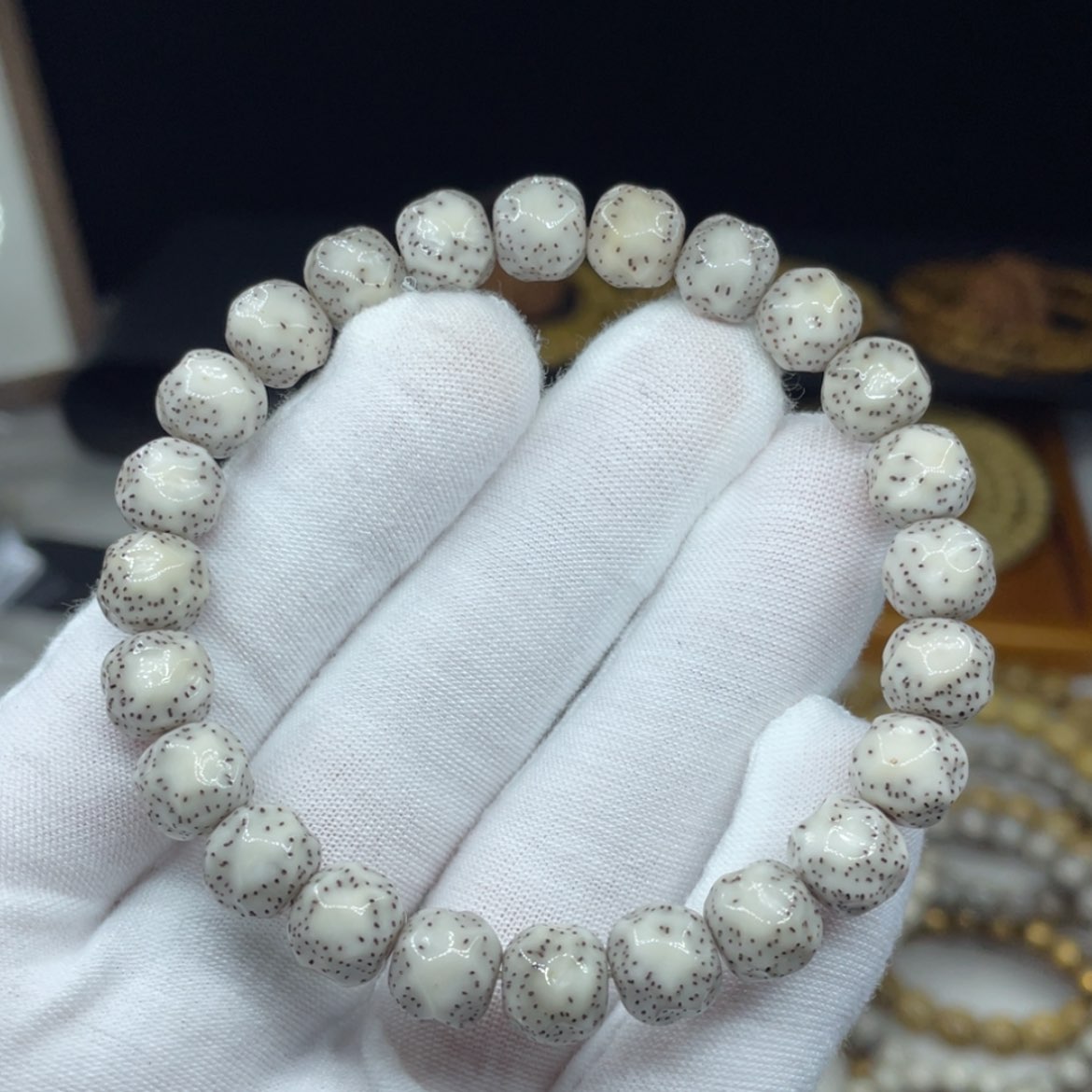 【闪购商品】星月菩提手串SS级金款9.5大留白火龙果