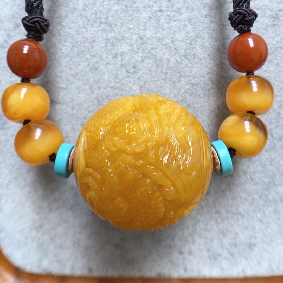 蜜蜡颈饰未镶嵌蜜蜡