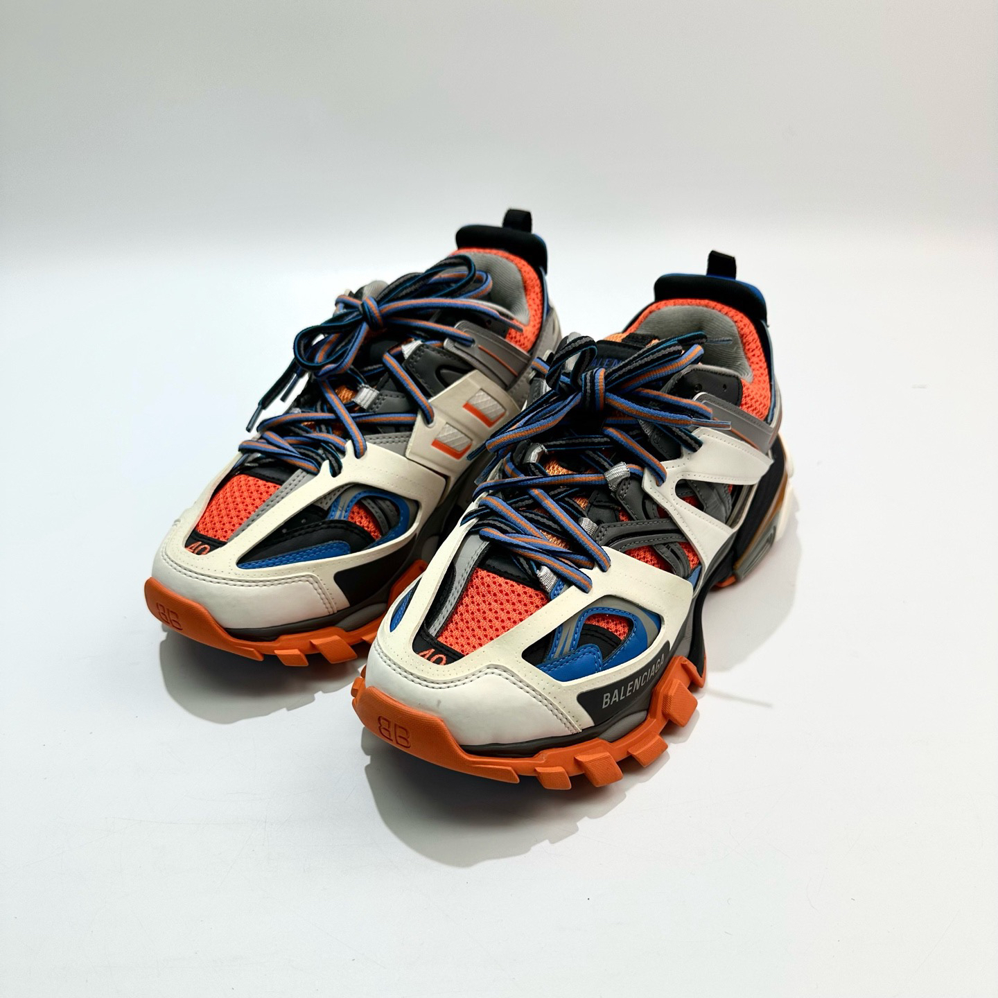 95新 Balenciaga/巴黎世家 40码 橙色Track1.0老爹鞋 99新SY