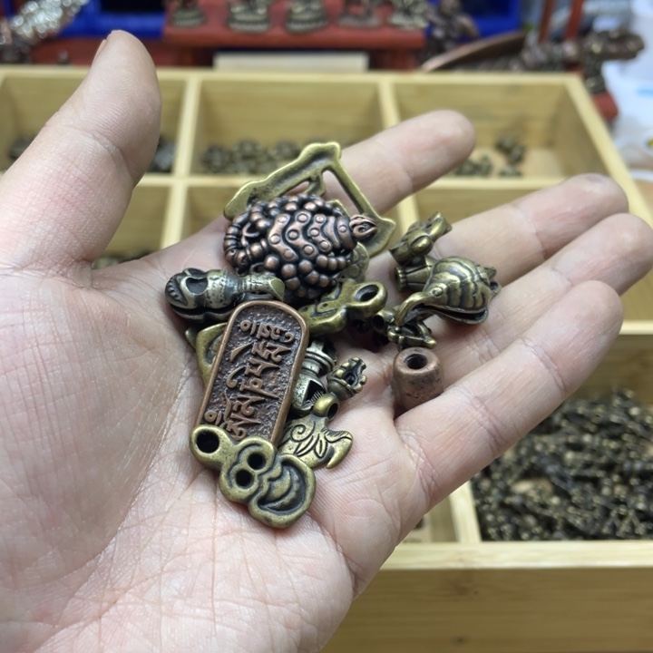 藏传小元素18个手工翻砂 