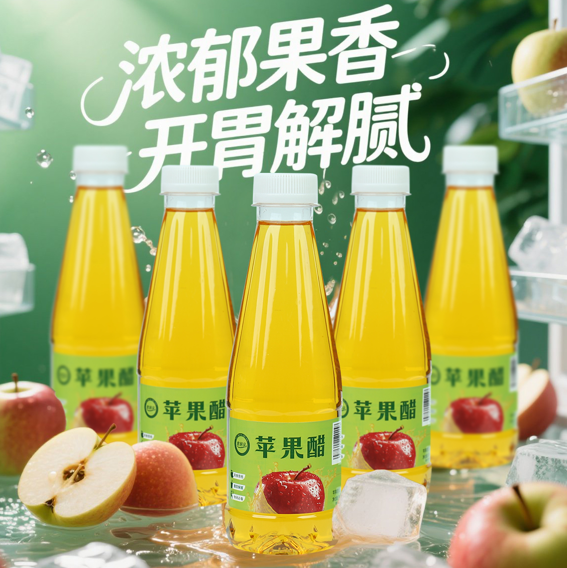 【买3送3】苹果醋饮料饮品风味新鲜解腻整箱冰爽果味批发四季果饮