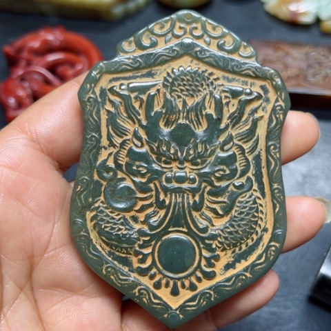 吊坠白玉菩提把件