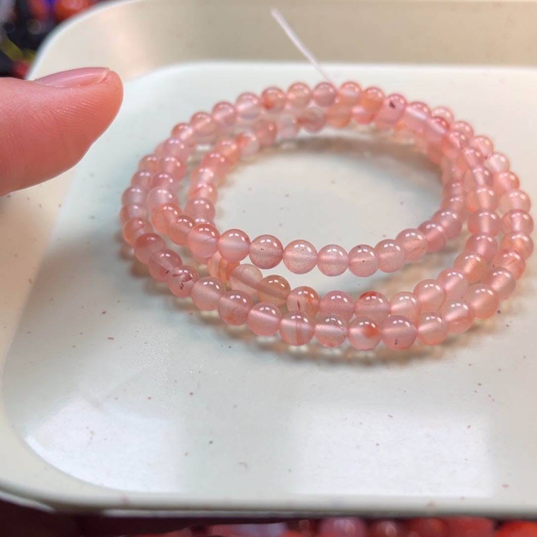 南红玛瑙手串5mm未镶嵌