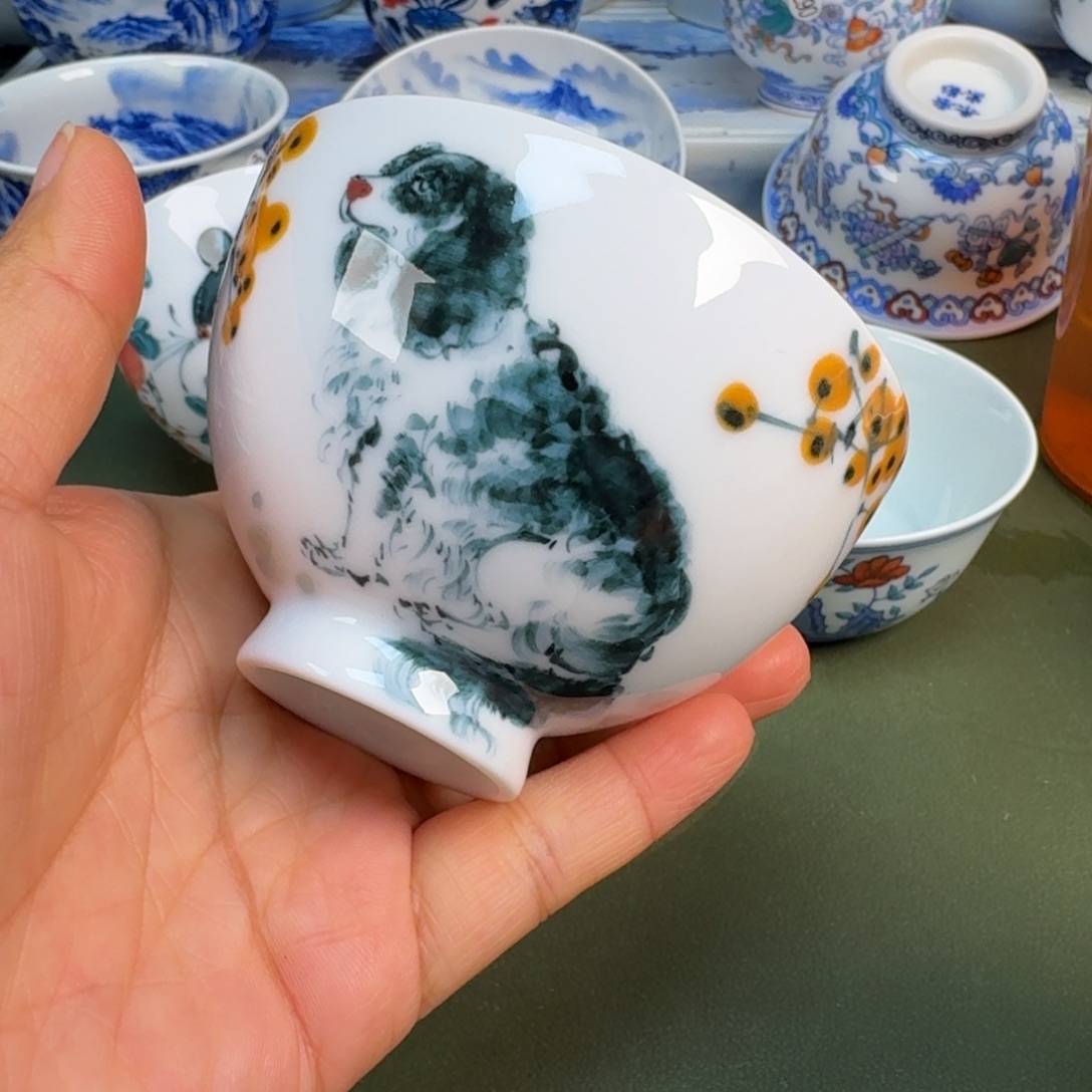 陶景德镇纯手绘茶具圆圆272