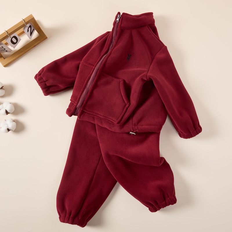 【限购1套】加厚套装冬季加绒保暖婴幼儿衣服男女童两件套儿童