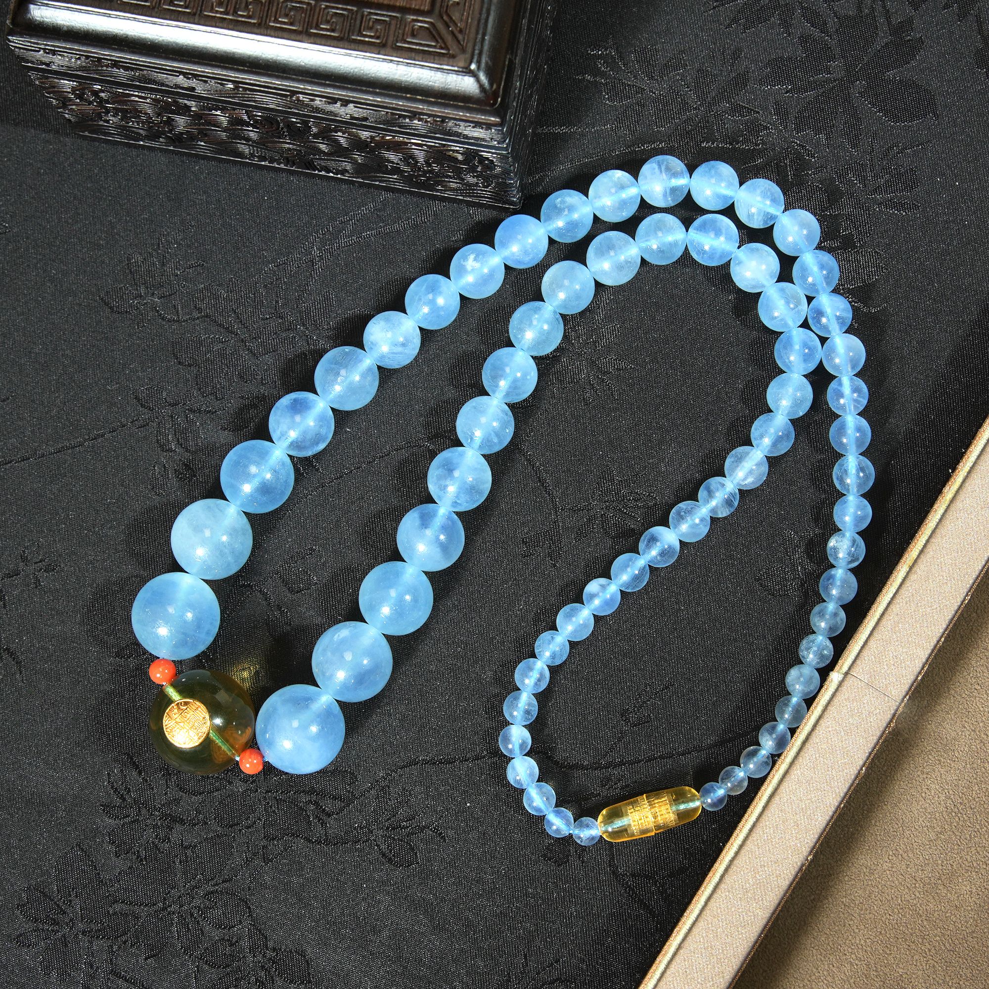 海南宝海天一色塔链民族风原创设计款DIY项链X30888-16