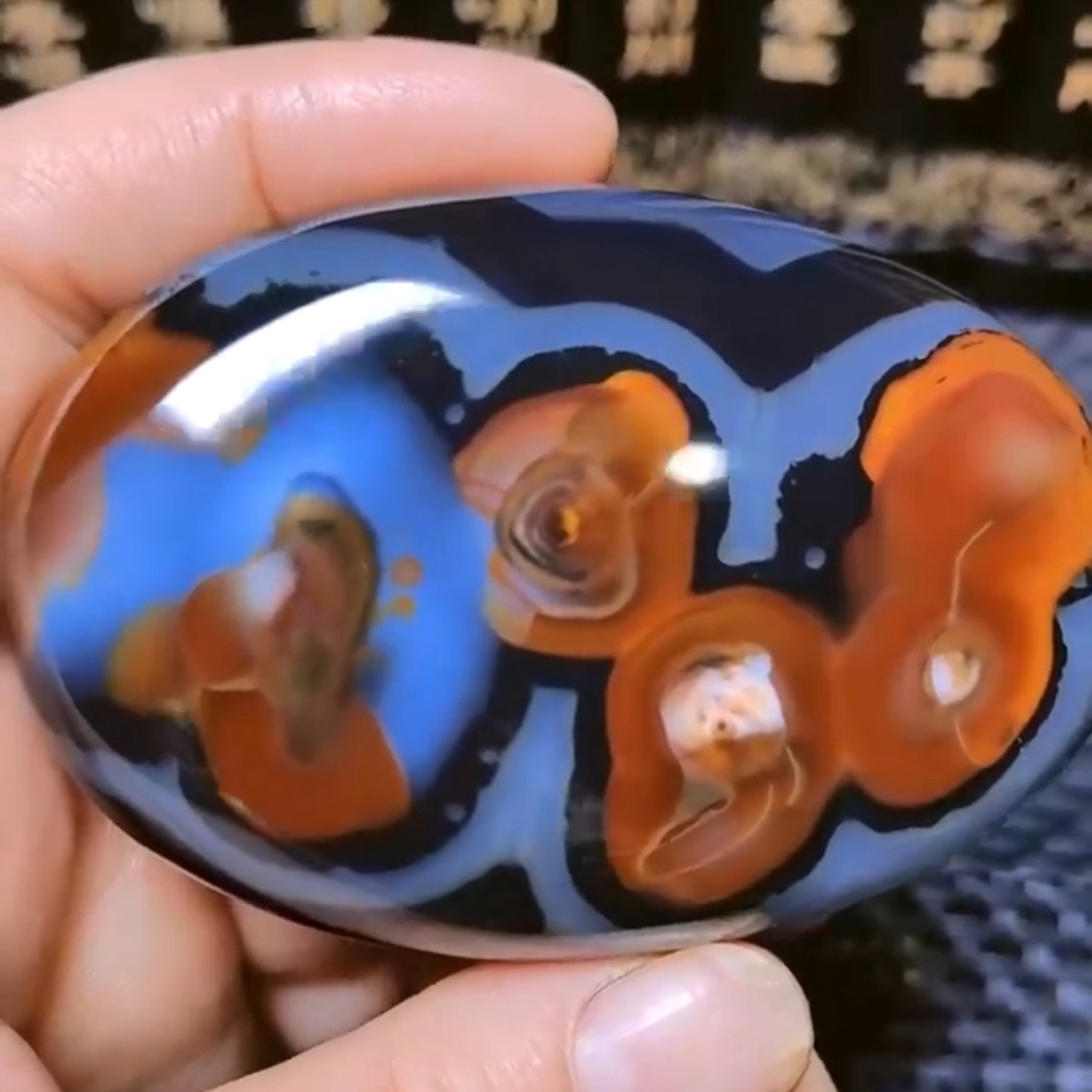 天然俏色，象形图案，巴西玛瑙