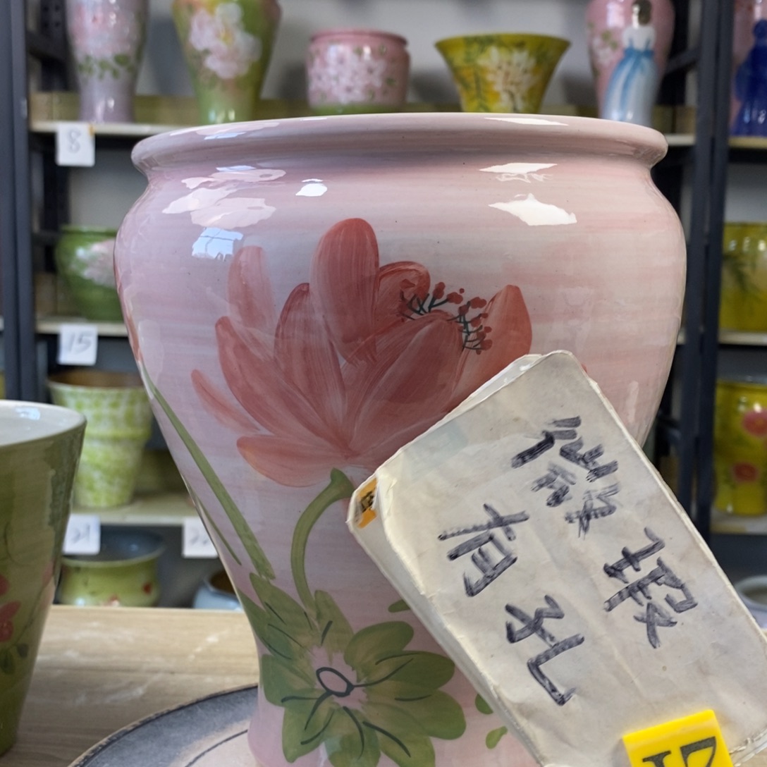 景德镇手工手绘陶瓷花盆